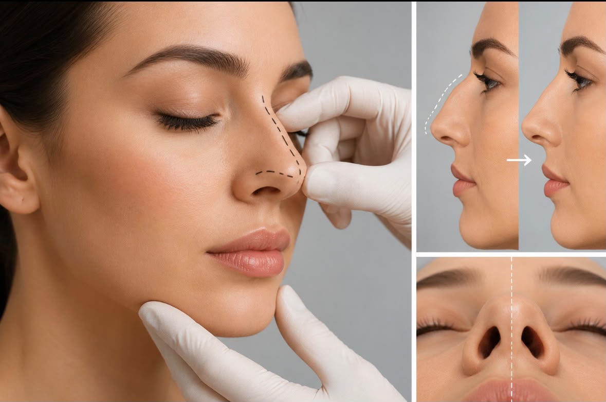 تجميل الأنف وعلاج الوتيرة